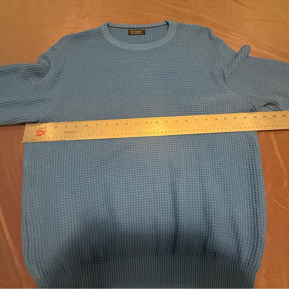 Vintage St. Croix Men's Blue Crewneck Golf Sweater Size Large - Picture 6 of 10